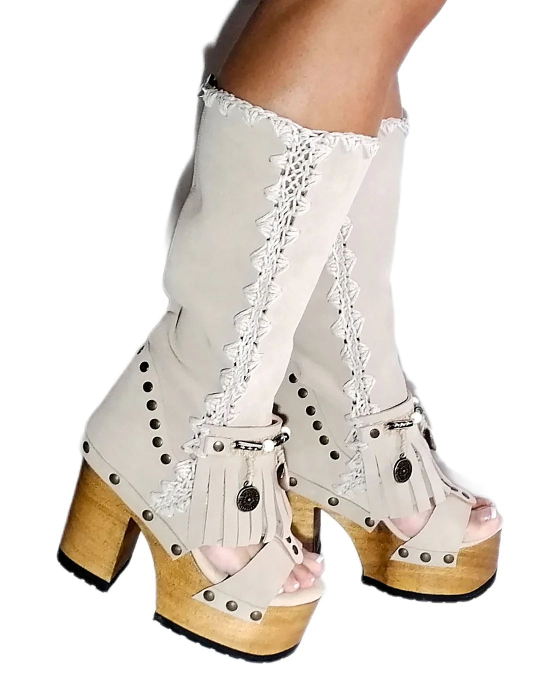 Punk - Style Platform Open - Toe Boots