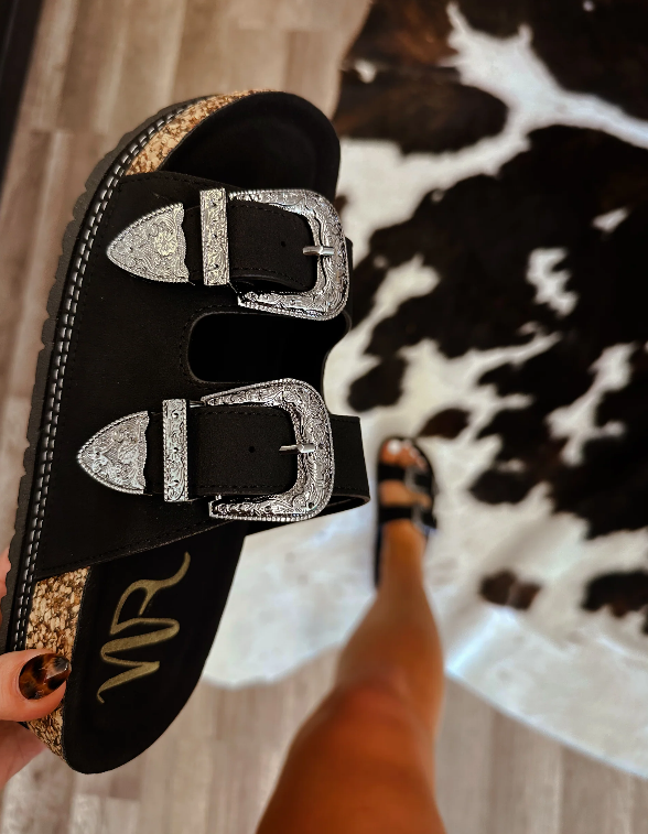 Metal Buckle Slippers