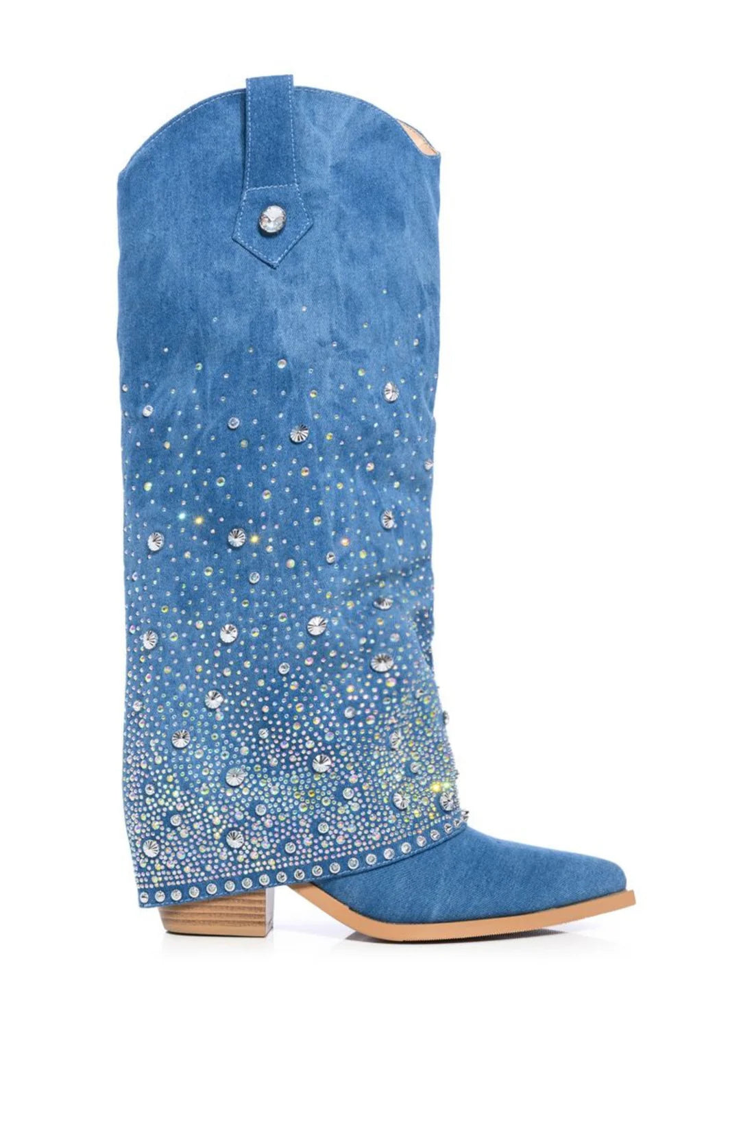 Blue Sparkle Cowboy Western Boots