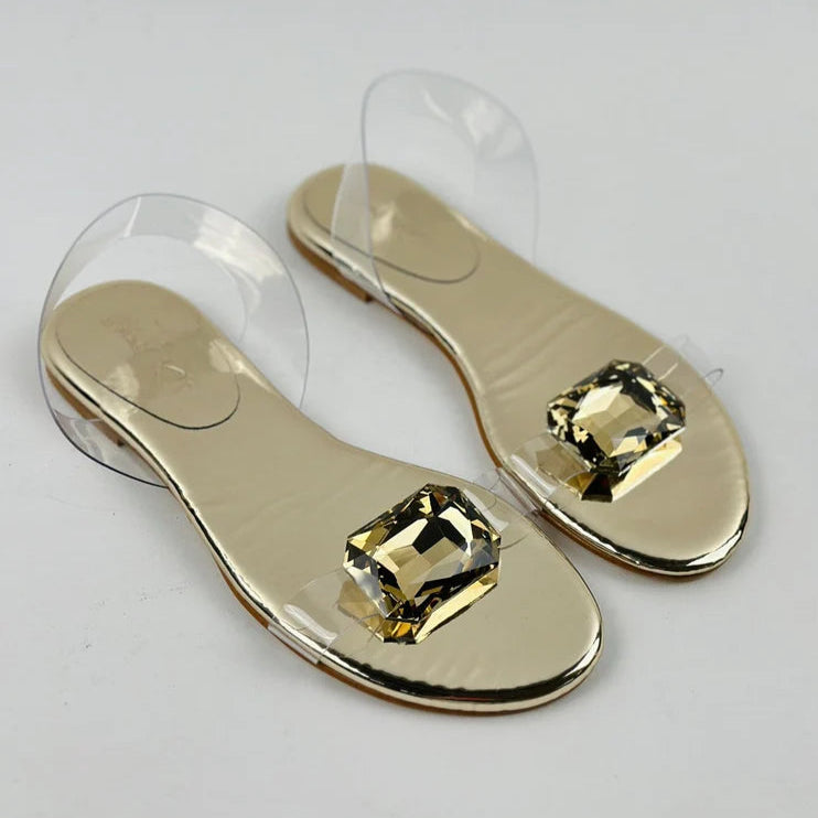 Twin Crystal-Toe Slides – Dual-Edit Coastal Luxe