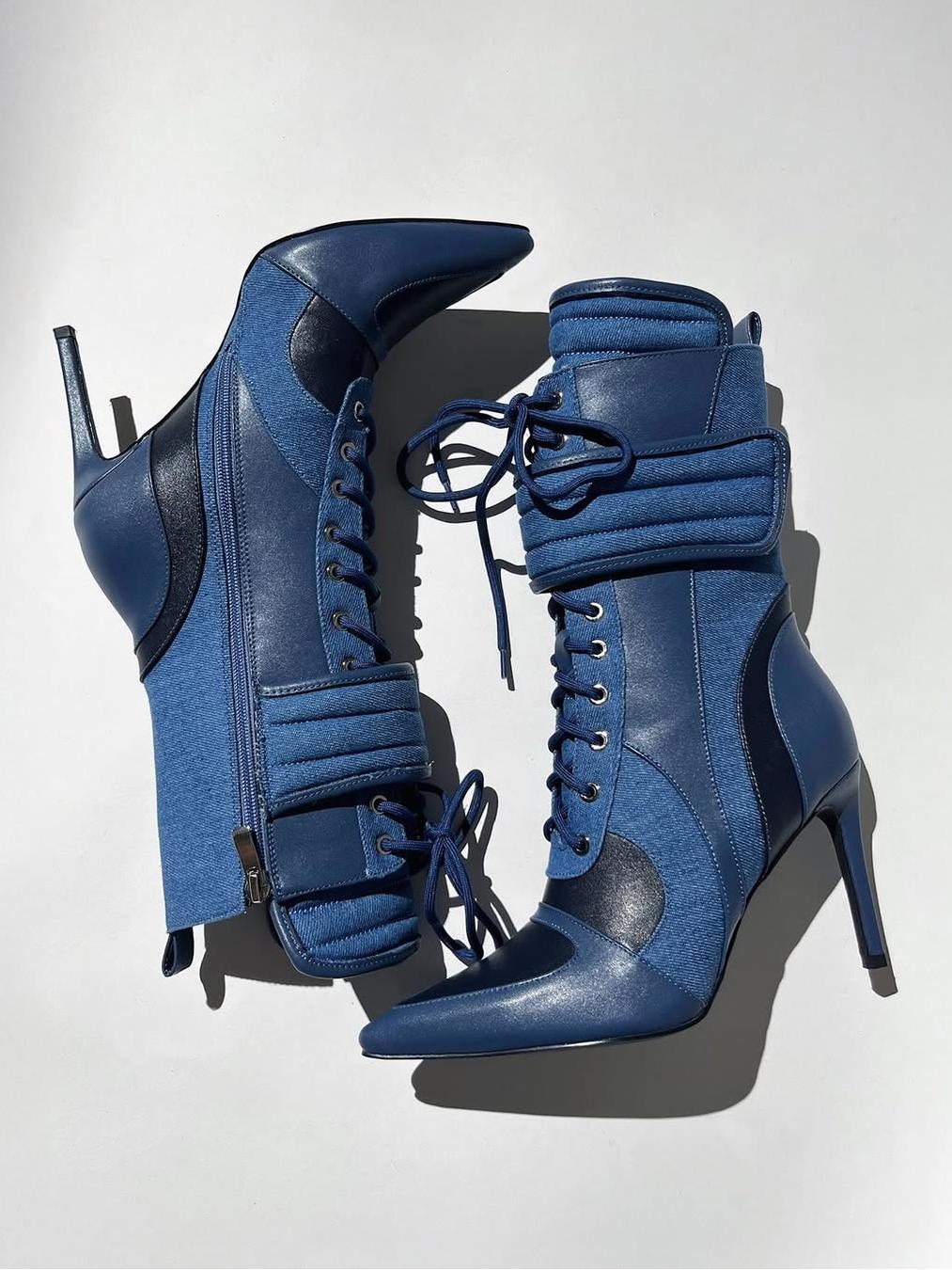DENIM STILETTO BOOTIE
