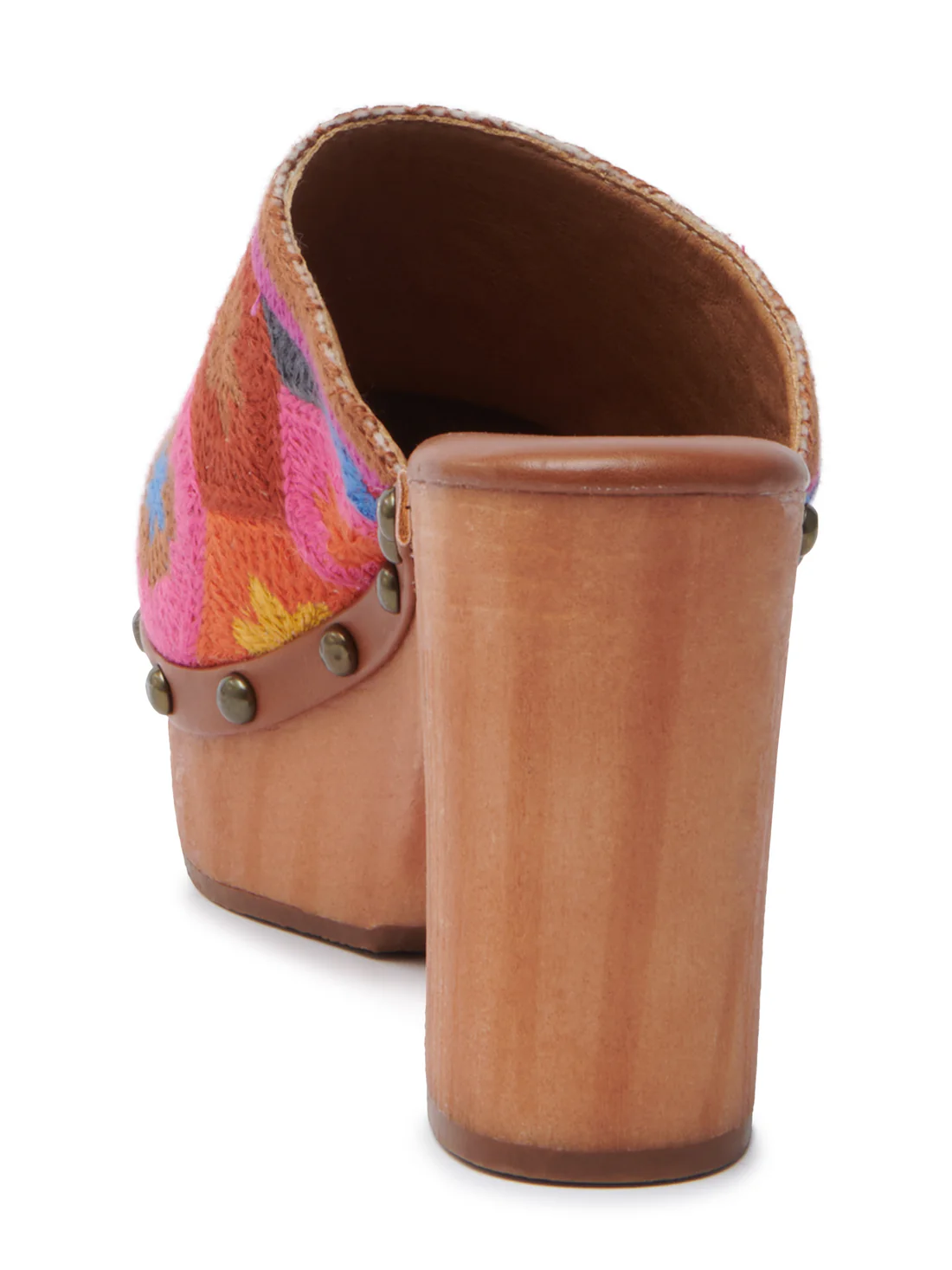 Embroidered Platform Mules