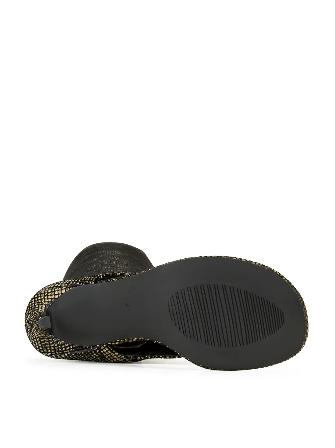 BLACK SNAKE STILETTO SANDAL