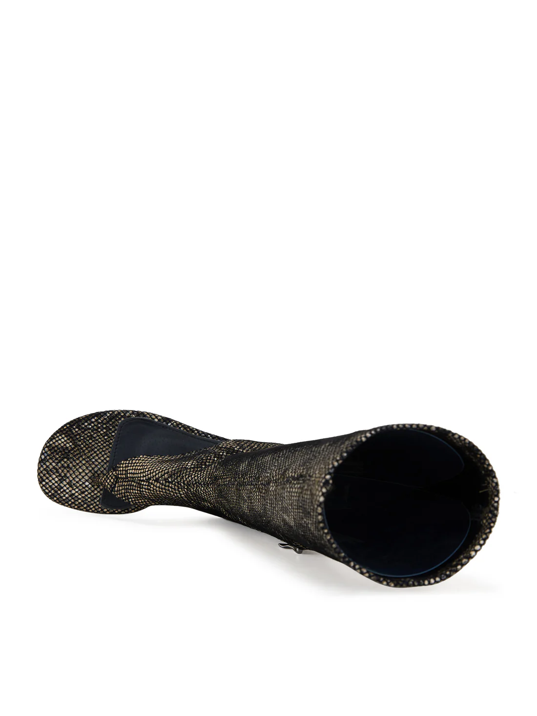 BLACK SNAKE STILETTO SANDAL
