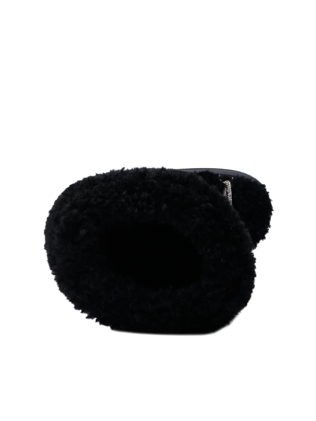 Black Faux Fur Knee High Boots