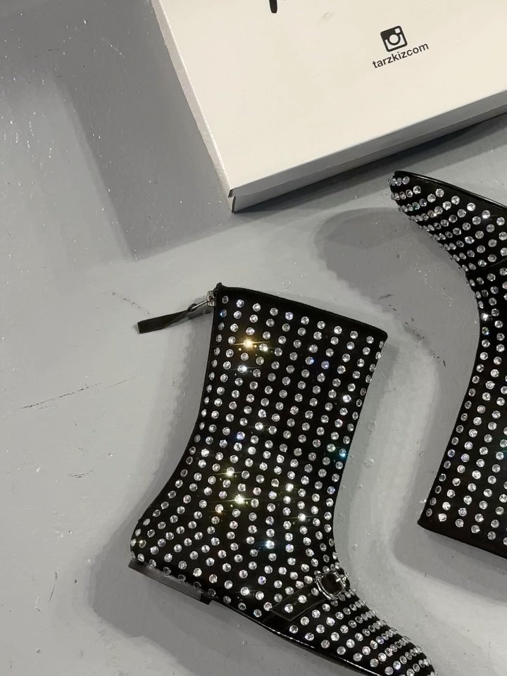 Rhinestone Ankle Boots
