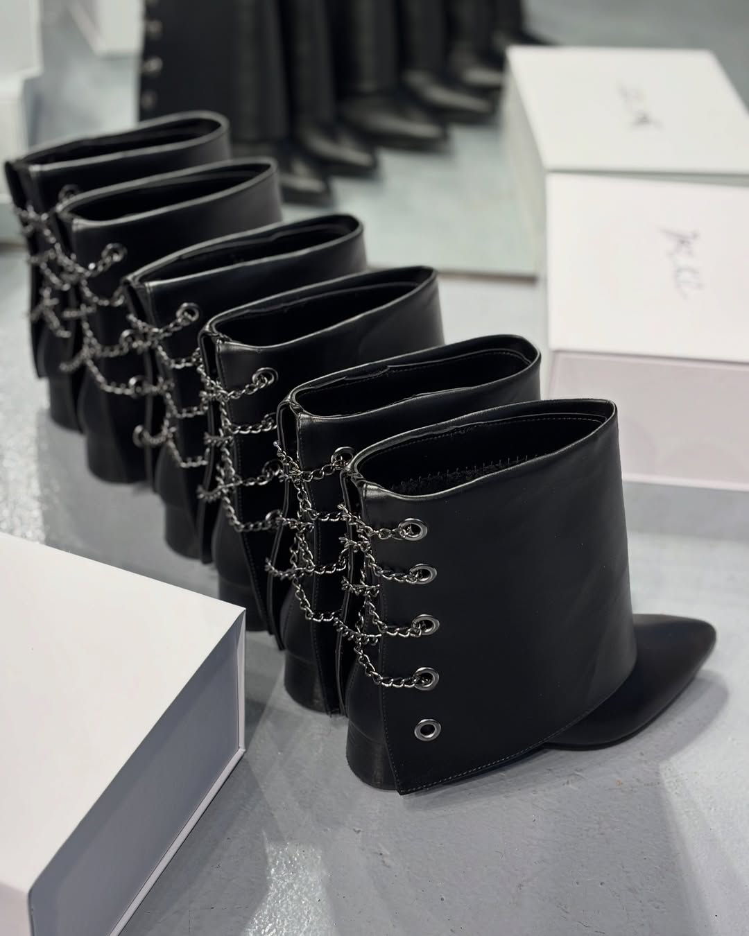 Black Leather Ankle Boots