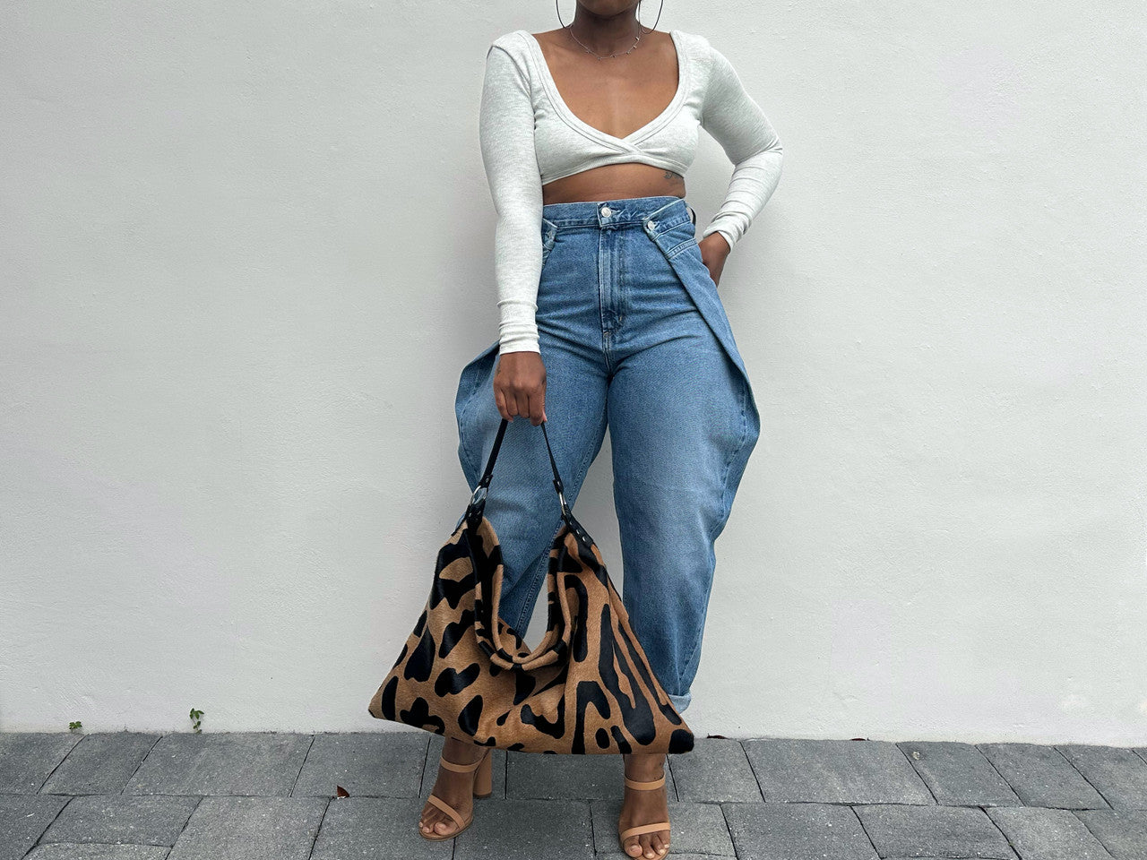 Leopard - Print Hobo Bag