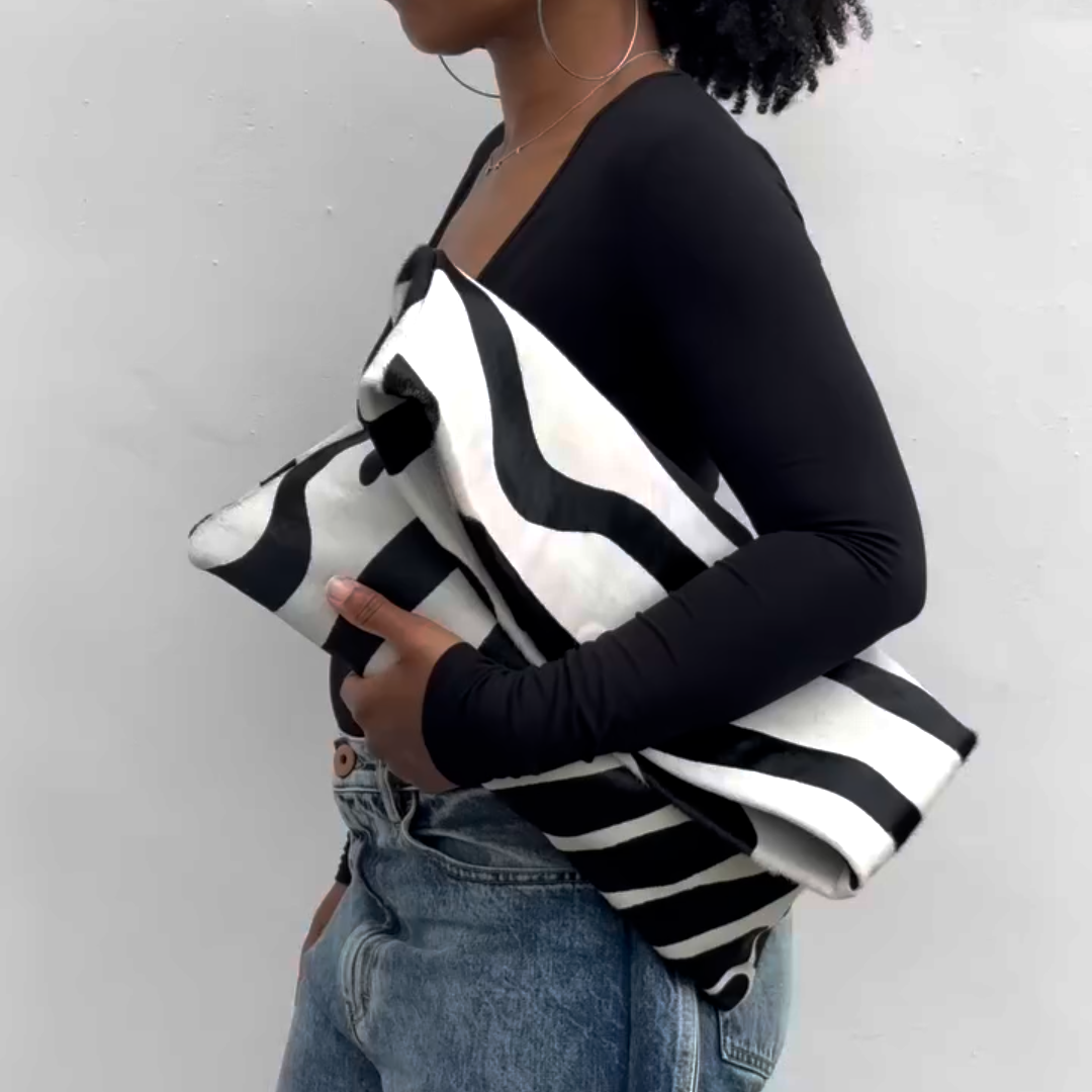 Zebra Print Clutch Bag