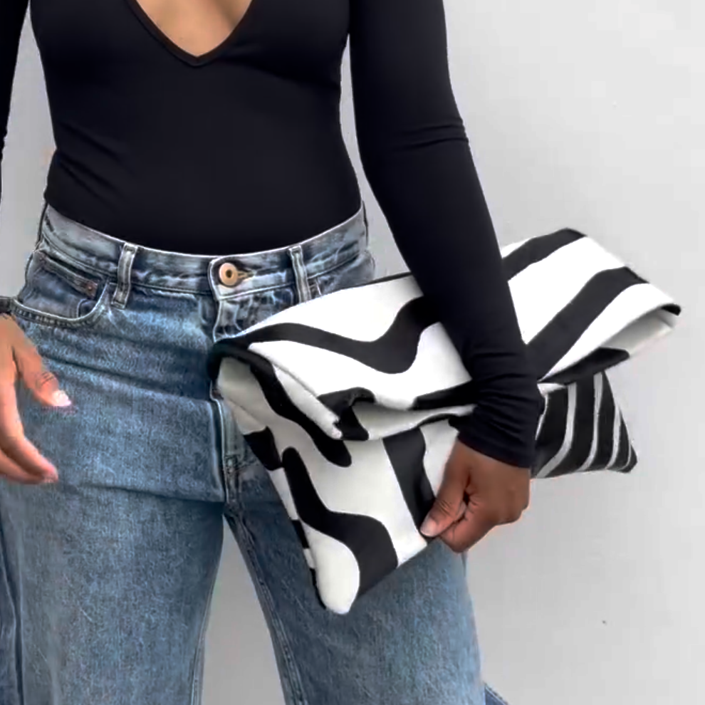 Zebra Print Clutch Bag