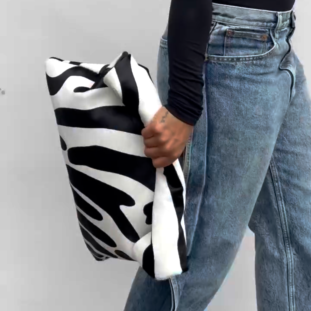 Zebra Print Clutch Bag
