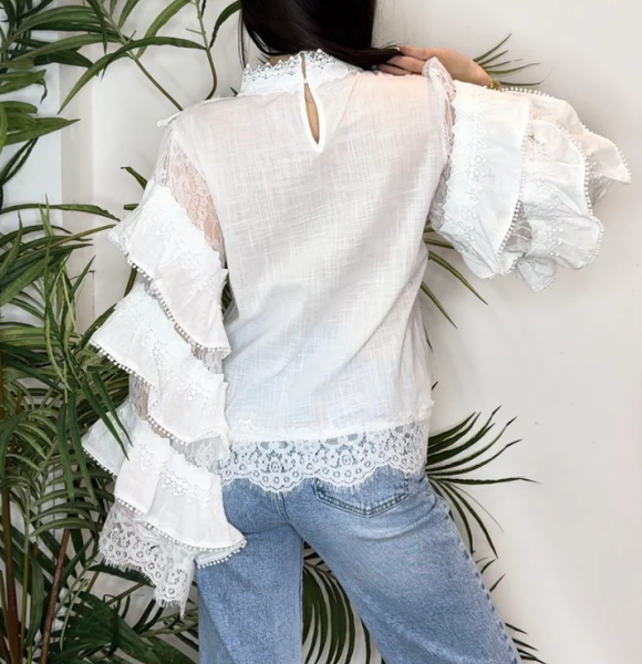 Ruffled Lace Top