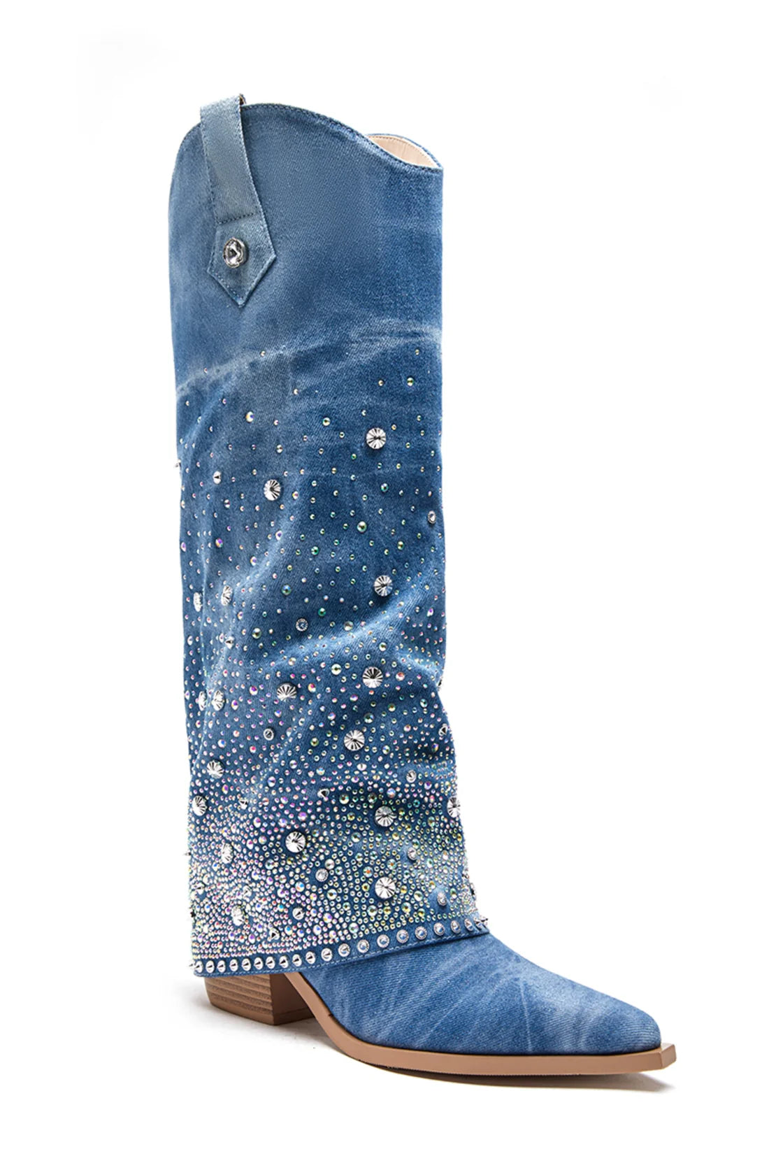 Blue Sparkle Cowboy Western Boots