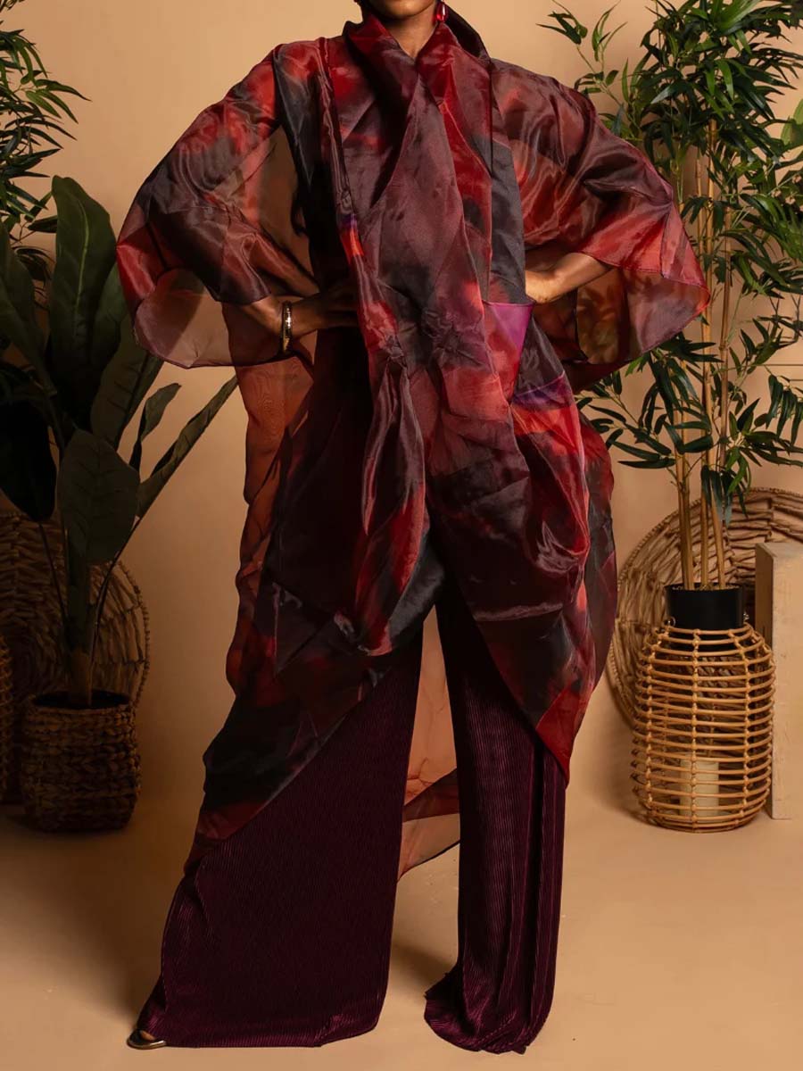 Printed Elastic Waist Two Pieces Set