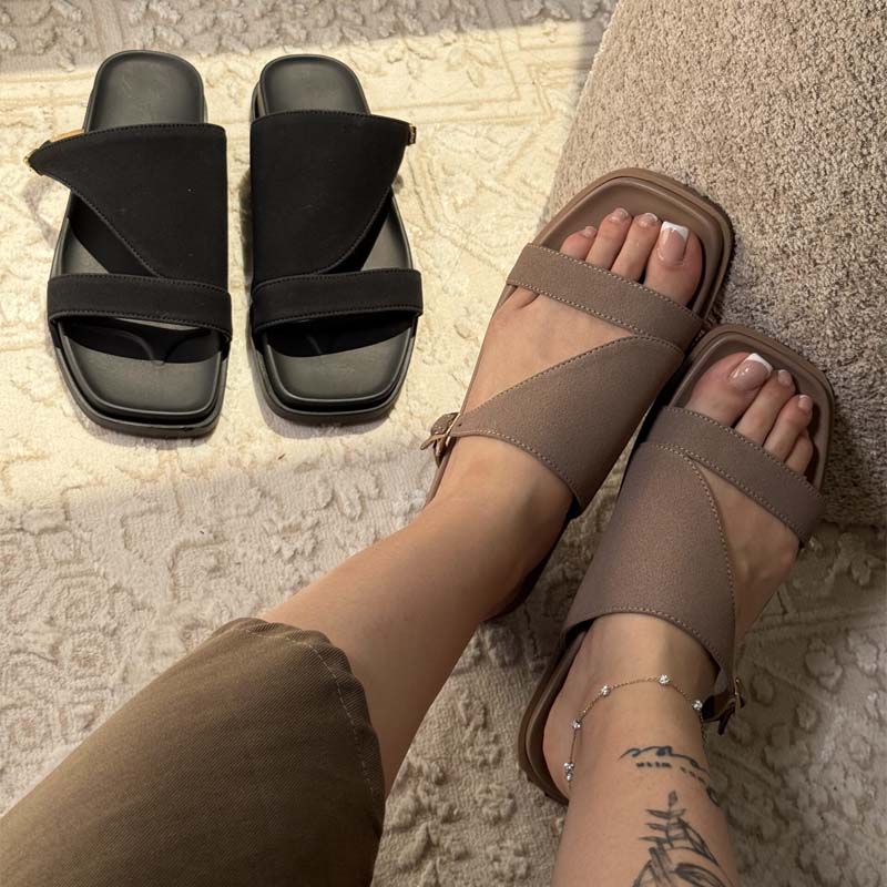 Open Toe Flat Sandals