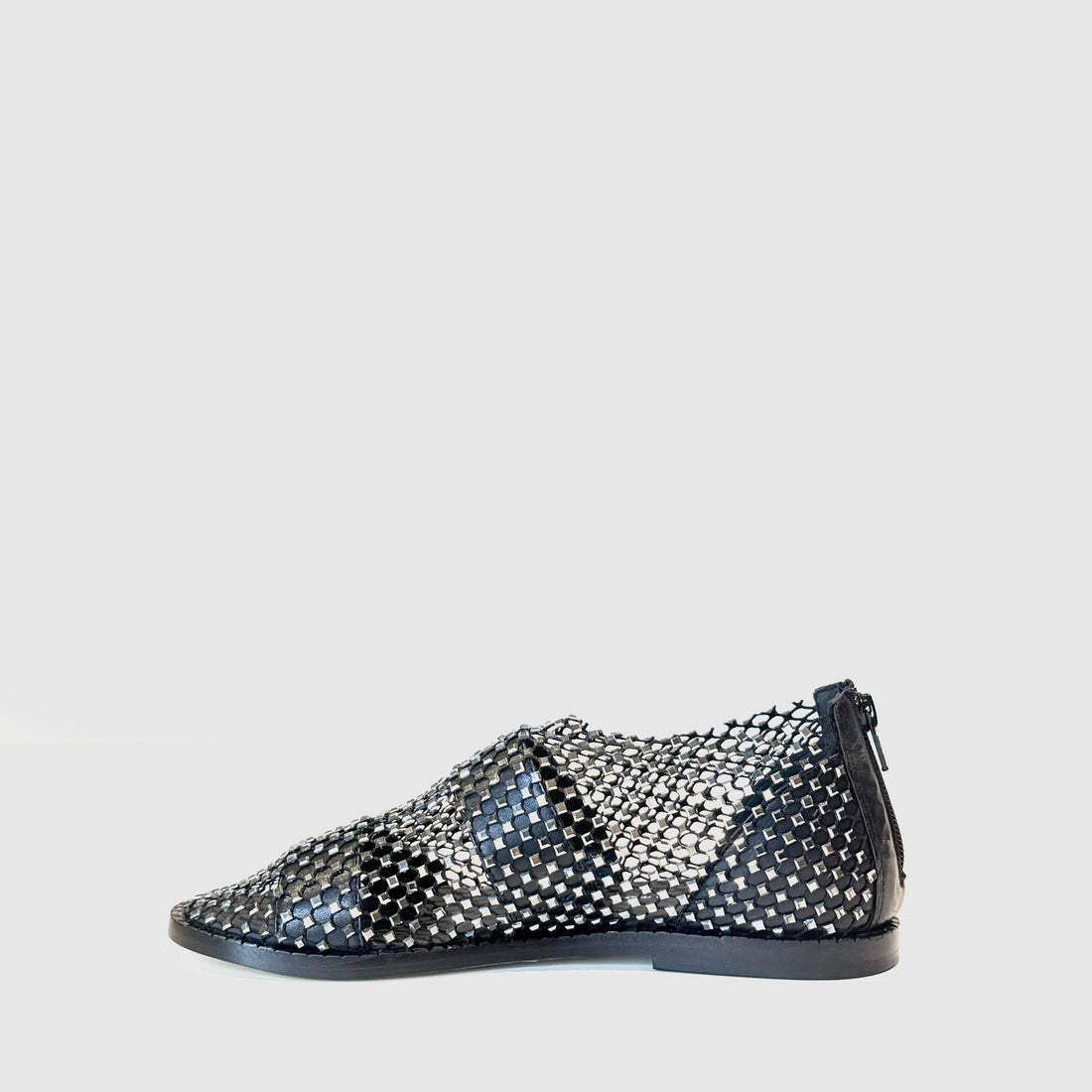 Round-toe Sandals Cut-out Rhinestone Sparkle Flats