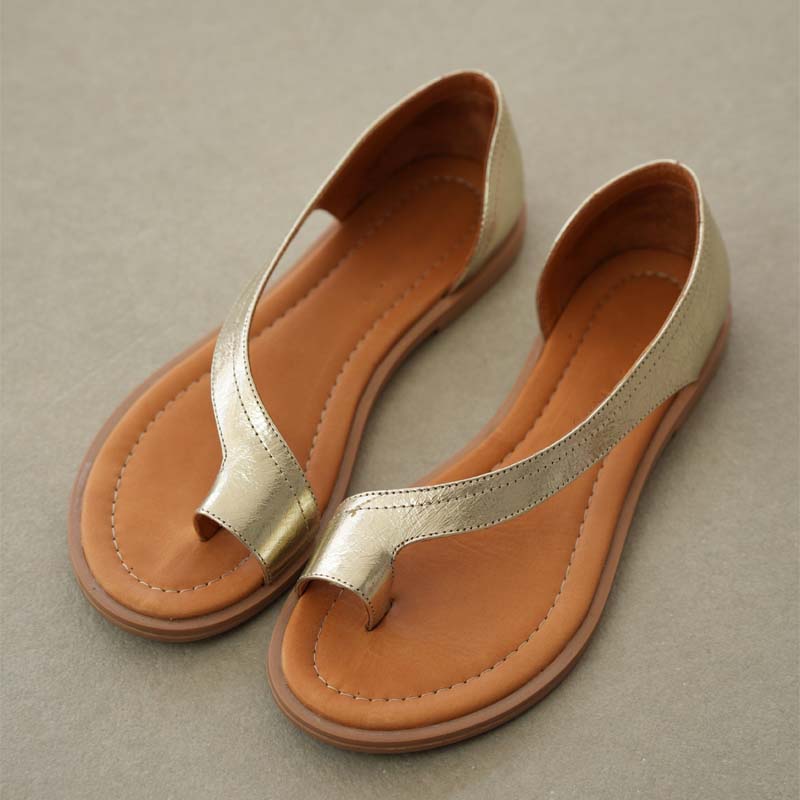 Asymmetrical Cut Flip-Flops Flat Sandals