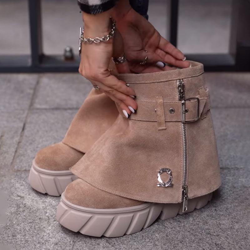 Thick-soled Trouser Boots