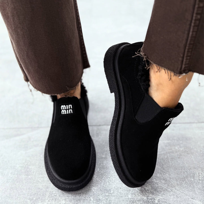 Round-toe Lambswool Flats