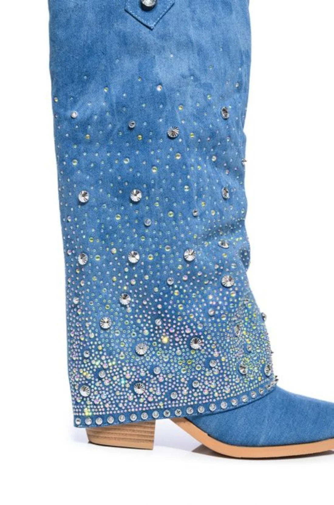 Blue Sparkle Cowboy Western Boots