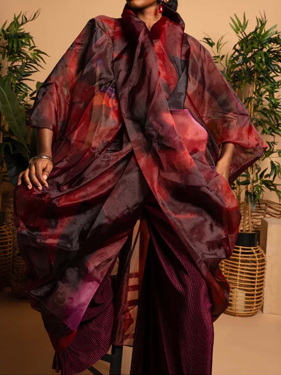 Printed Elastic Waist Two Pieces Set