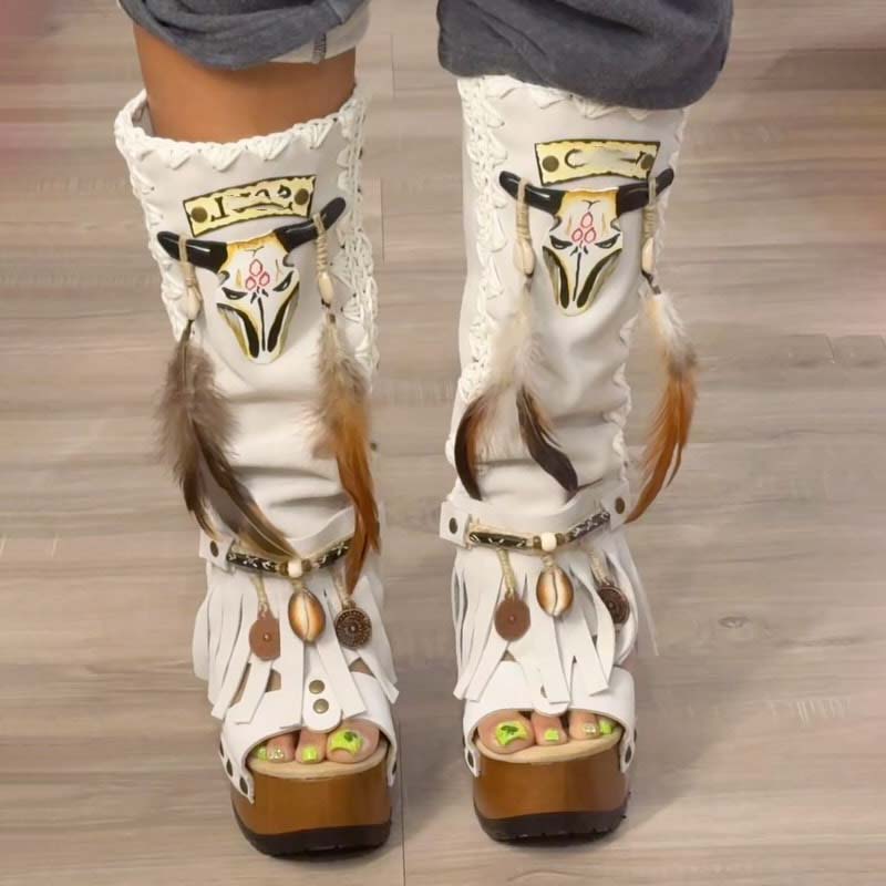 (Free shipping💥 for a limited time)Handmade Platform Sandals Boots