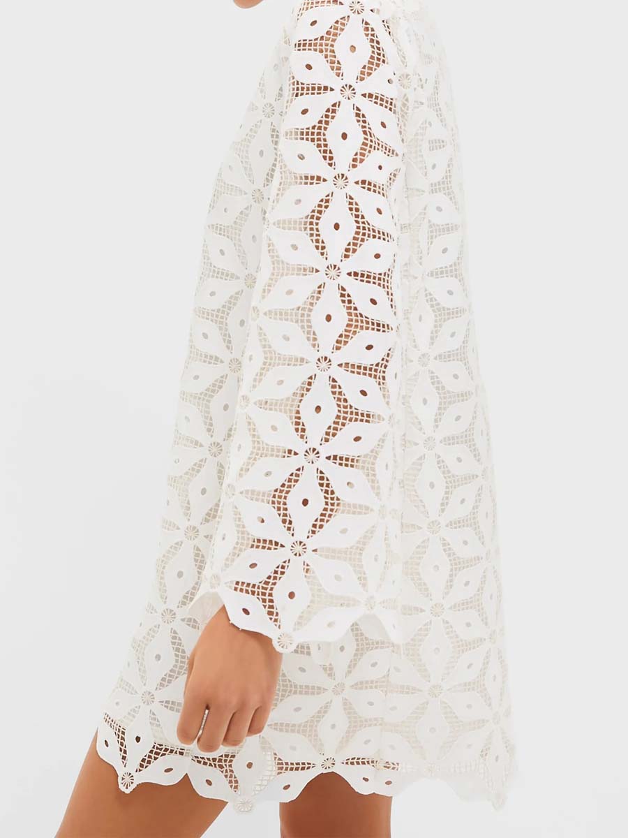 Floral Lace See-through Dress