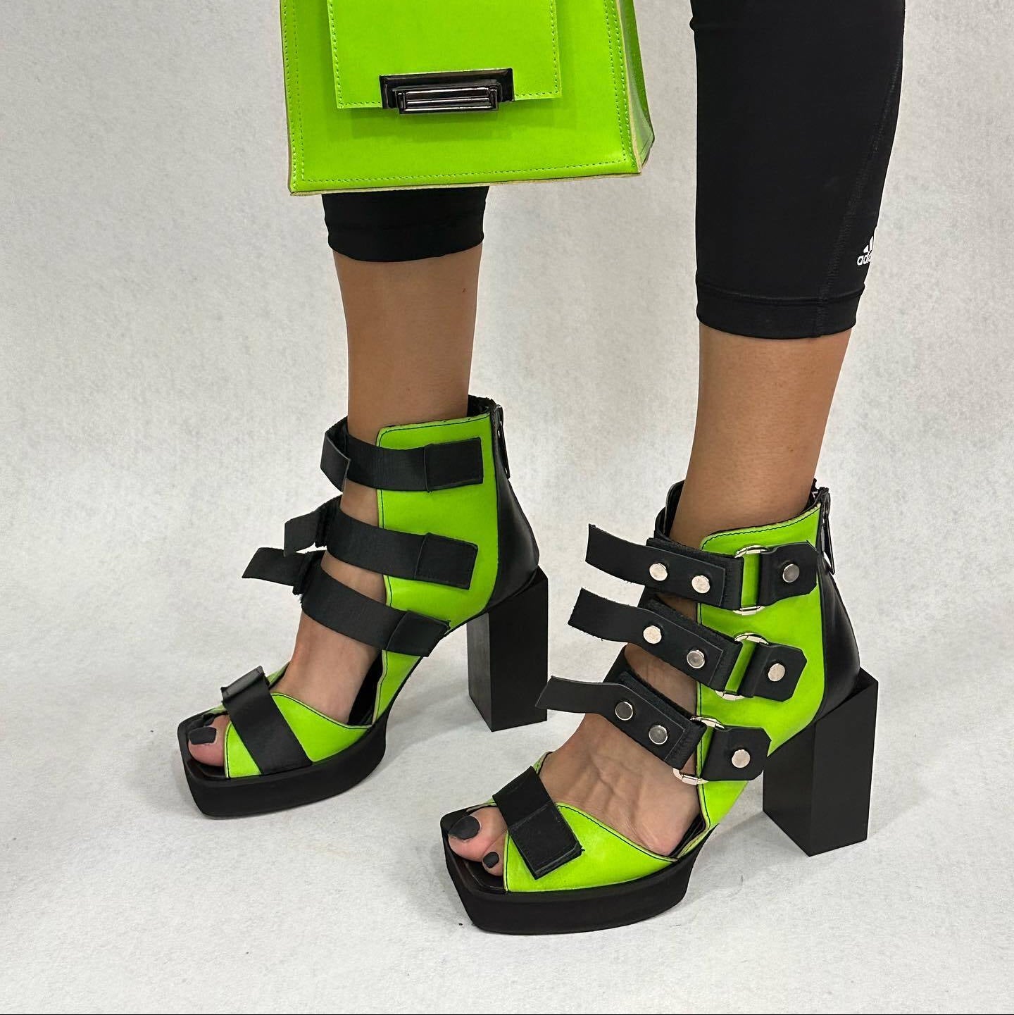 Buckle Square Heel Sandals