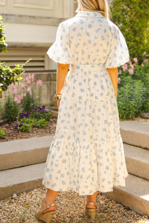 White Printed Dress