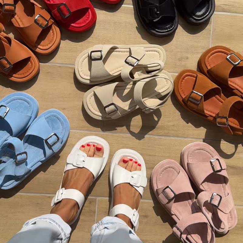 Buckle Platform Sandals