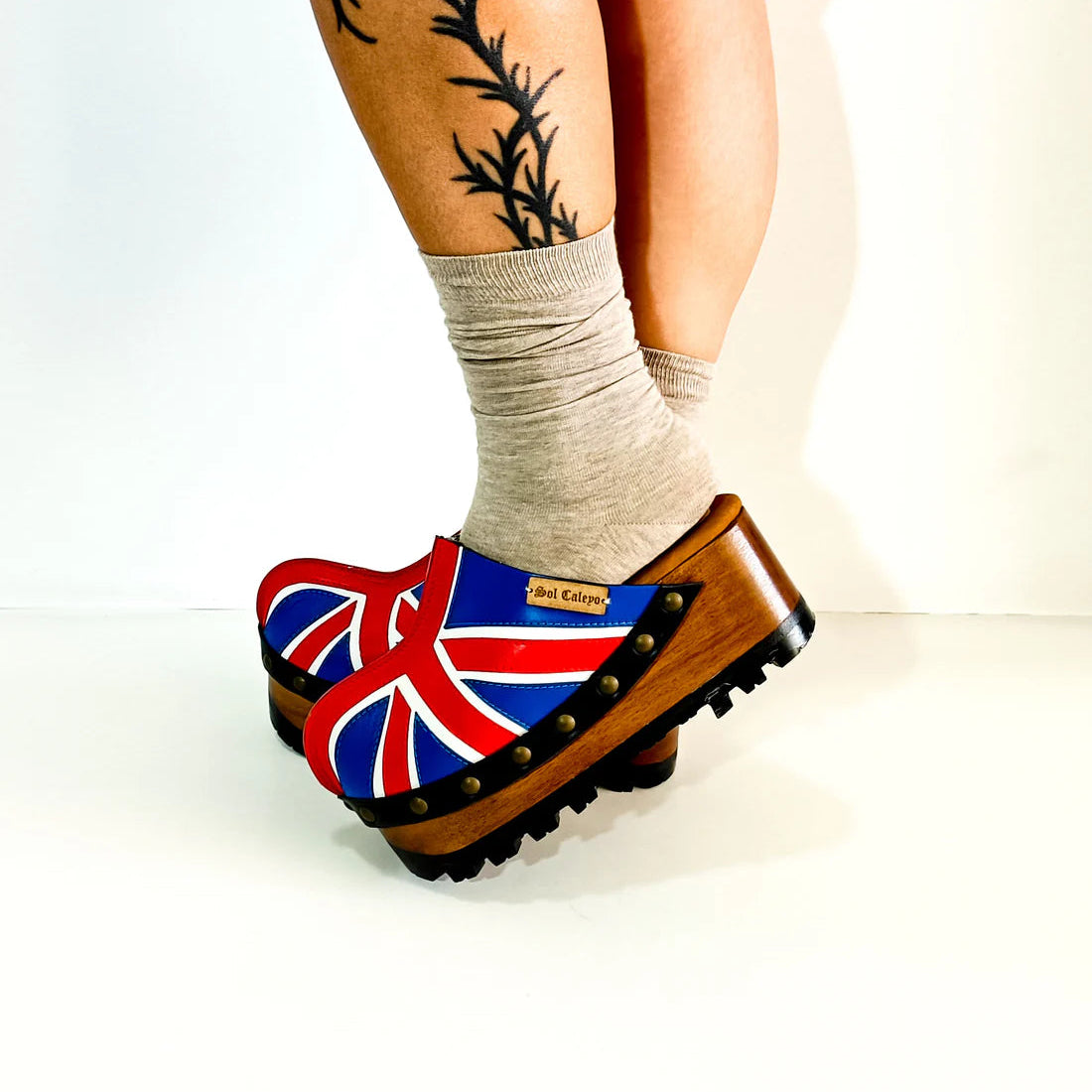Union Jack - Printed Platform Clogs