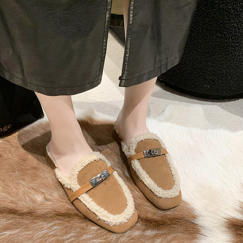 Color Block Furry Slippers(Buy 2 free shopping💥)