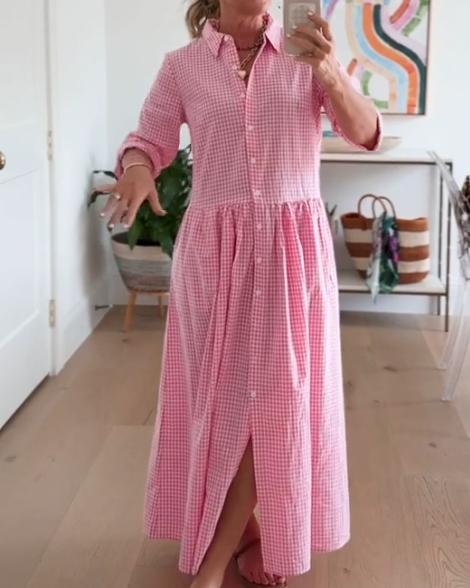 Comfy Oversize Check Dress