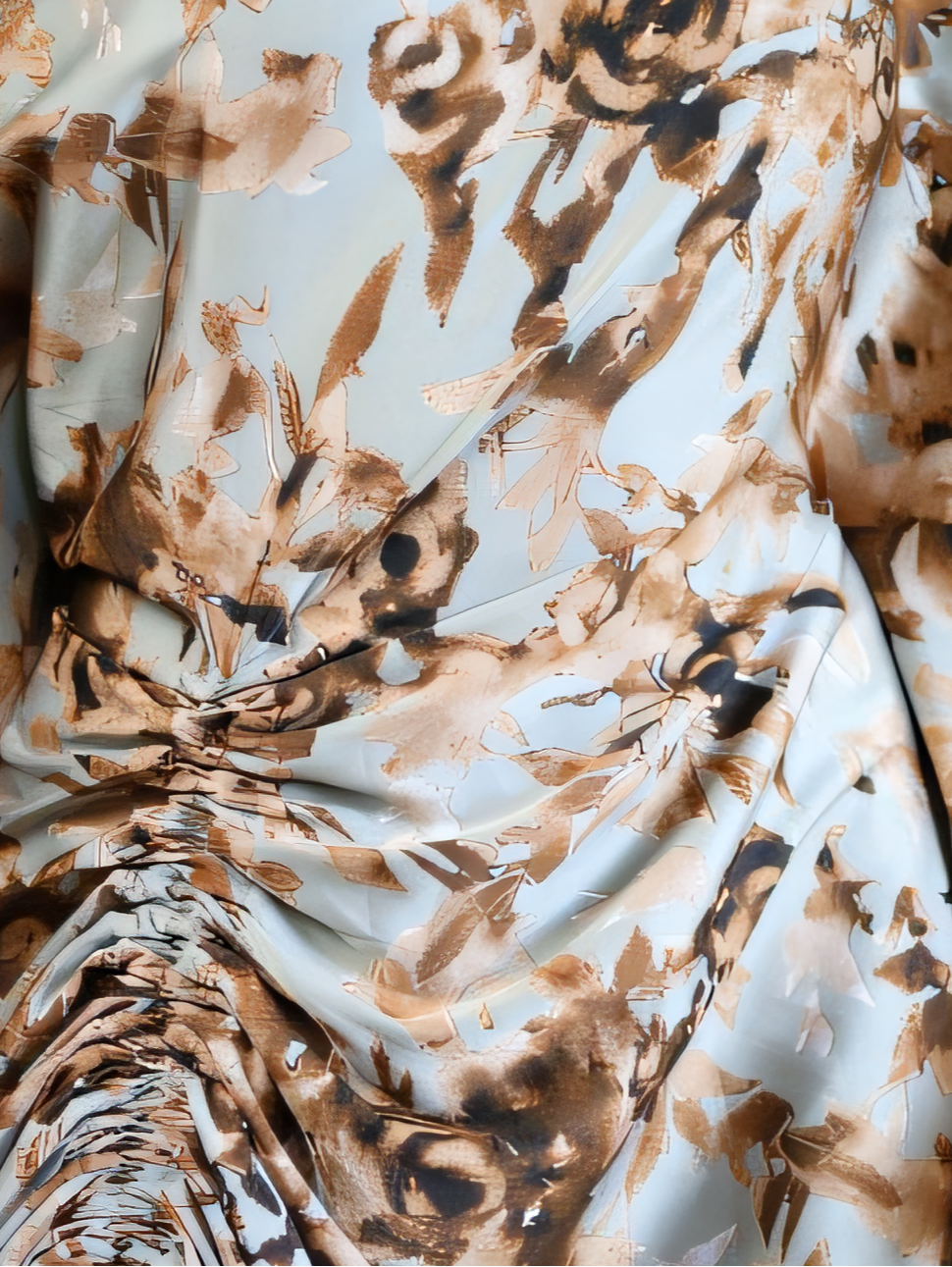 Printed Skew Neck Maxi Dress