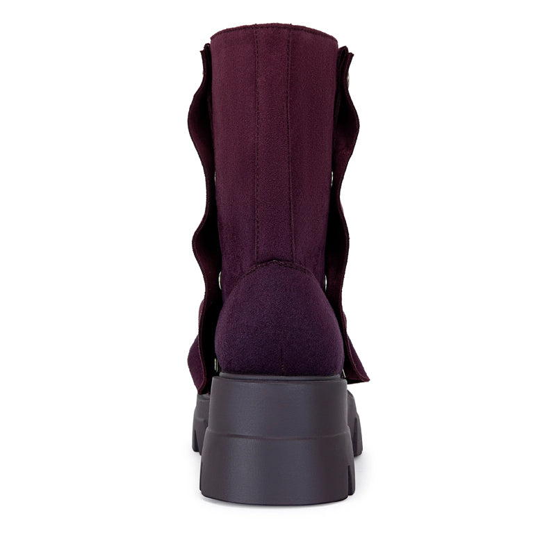 Thick Heel Rivet Two-Wear Stacked Boots