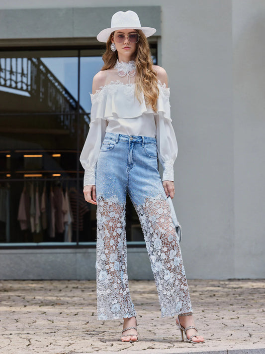 Flower Language Wide-leg Pants