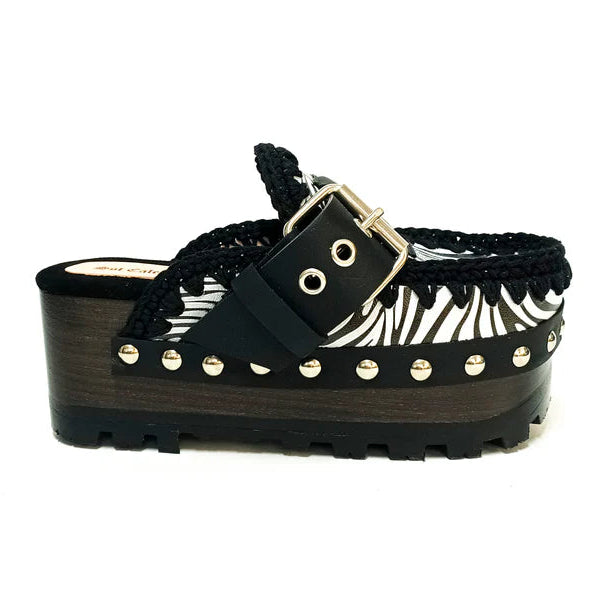 Zebra Oxford Clogs