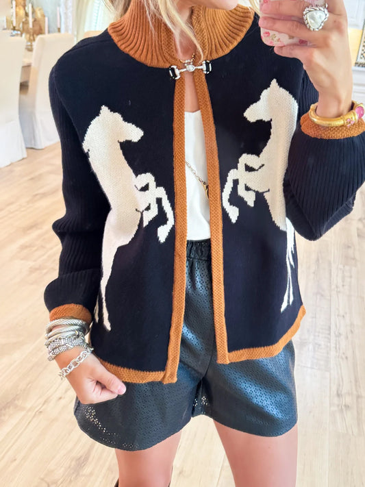 Color Block Knitted Cardigan