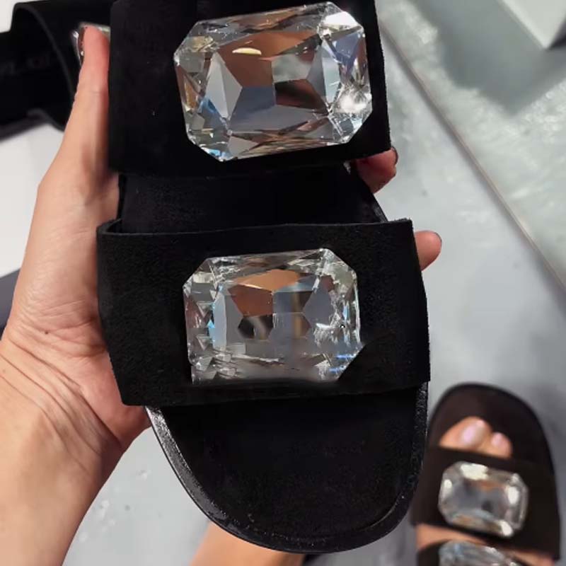 Rhinestone Sparkle Flat Slippers