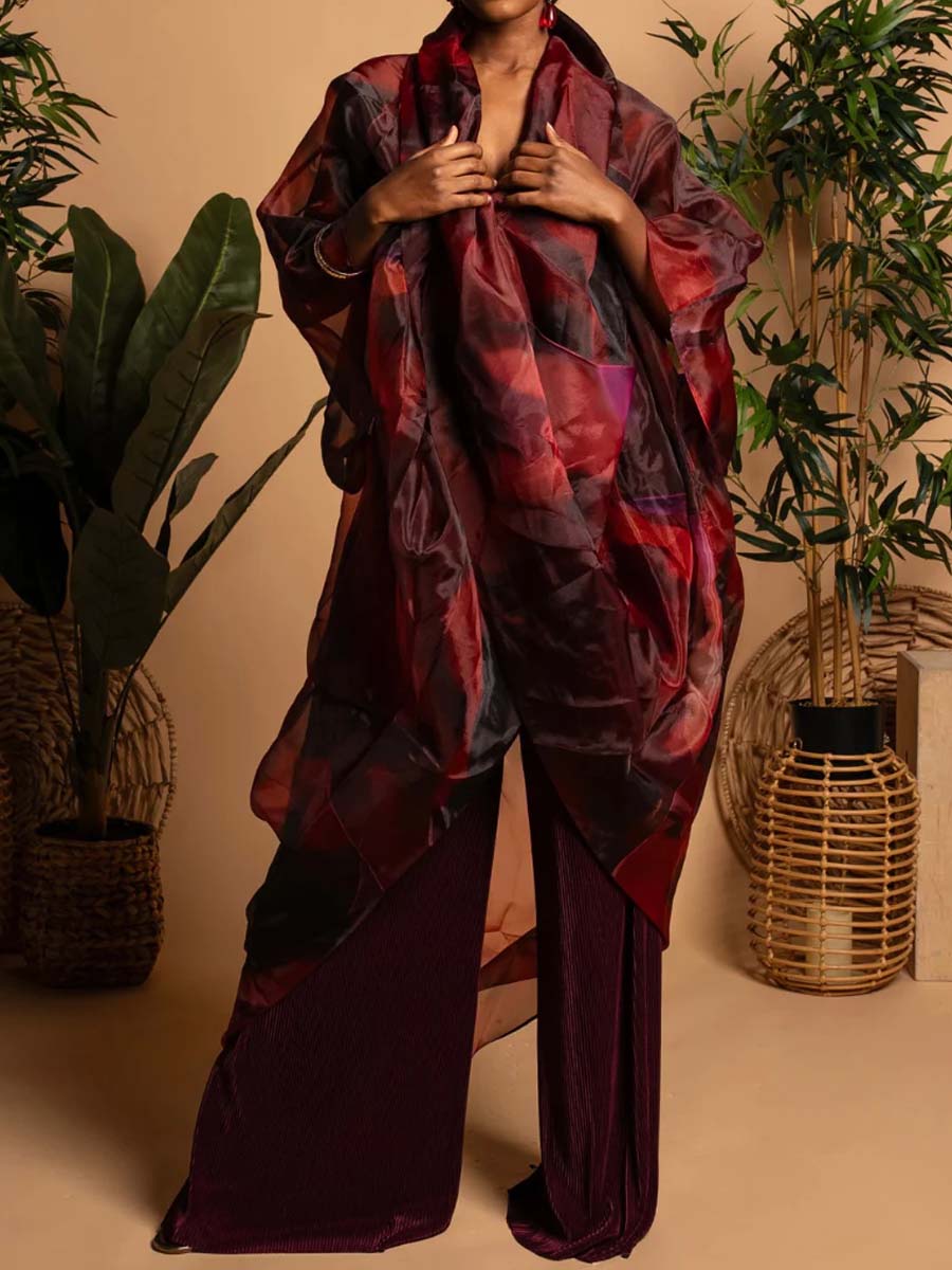 Printed Elastic Waist Two Pieces Set