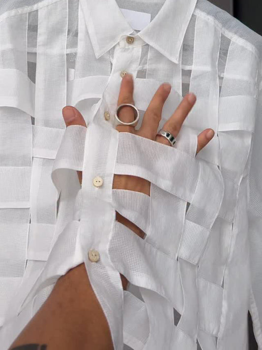 Woven Cut-out Shirt