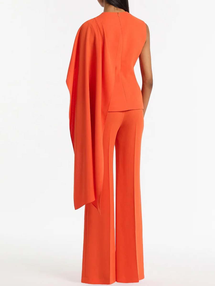 Asymmetric One Shoulder 2-piece Set