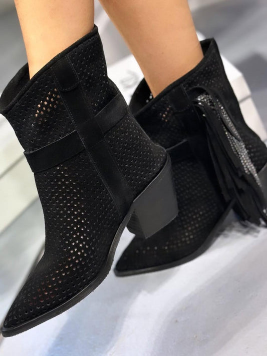 Black Suede Ankle Boots