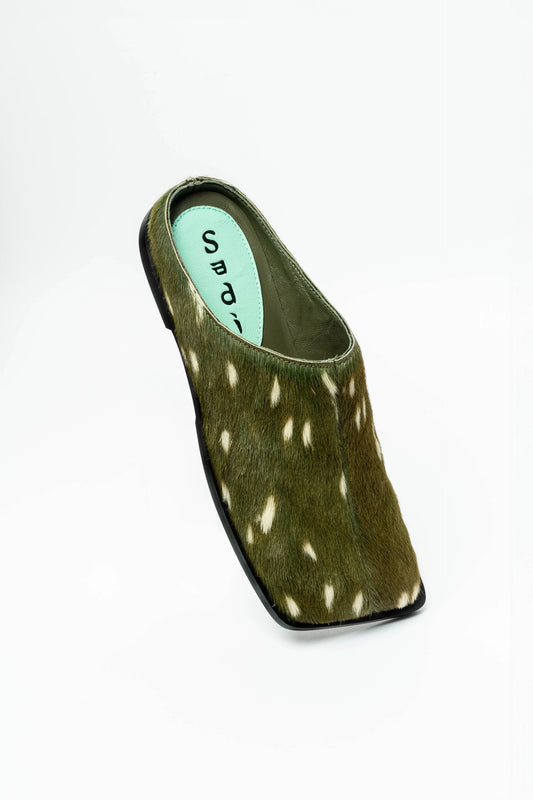 Square Toe Slip On Mules