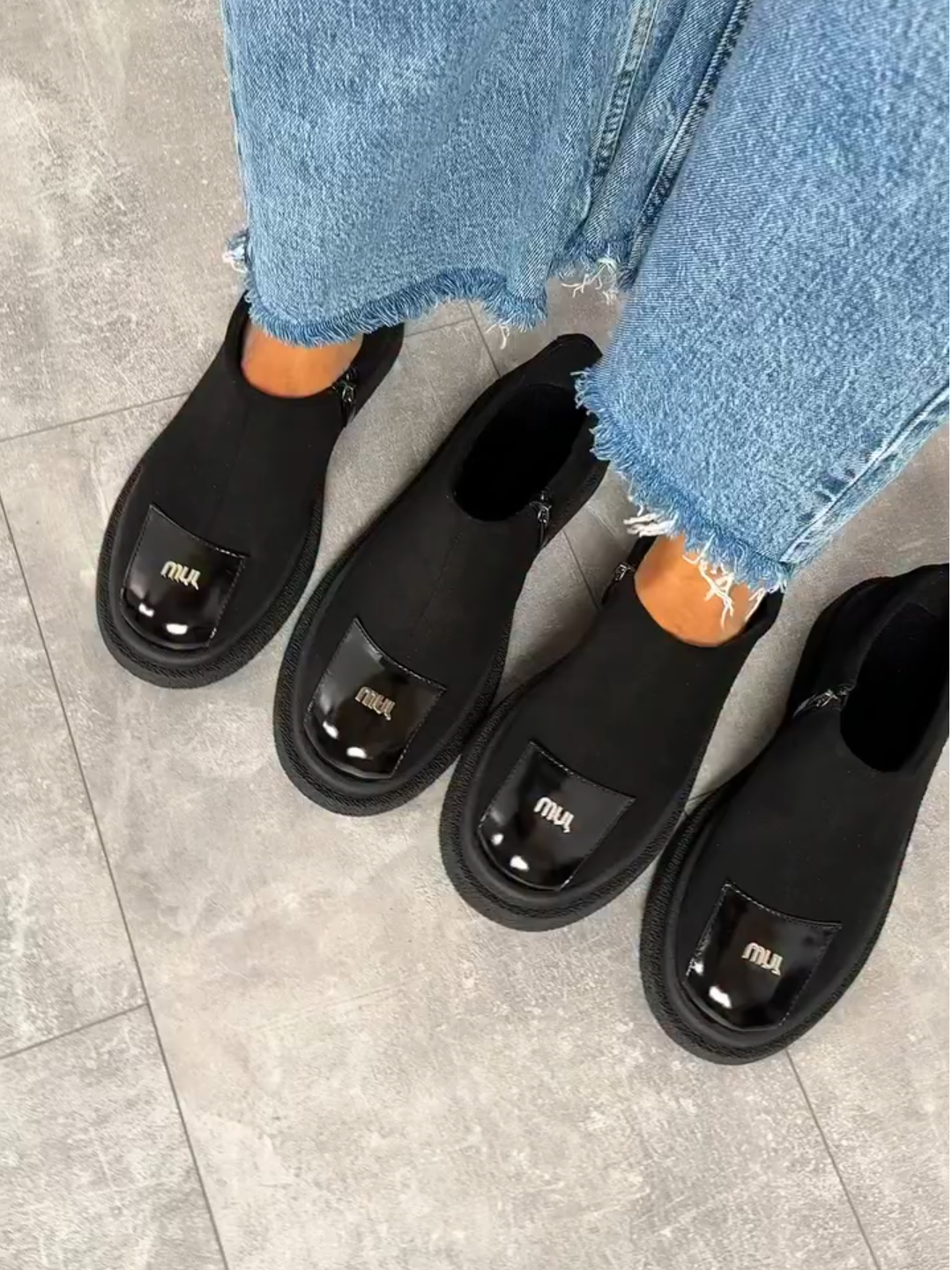 Black Slip - On Loafers