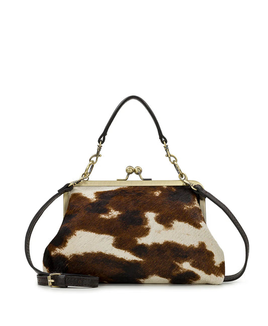 Cow Print Frame Handbag
