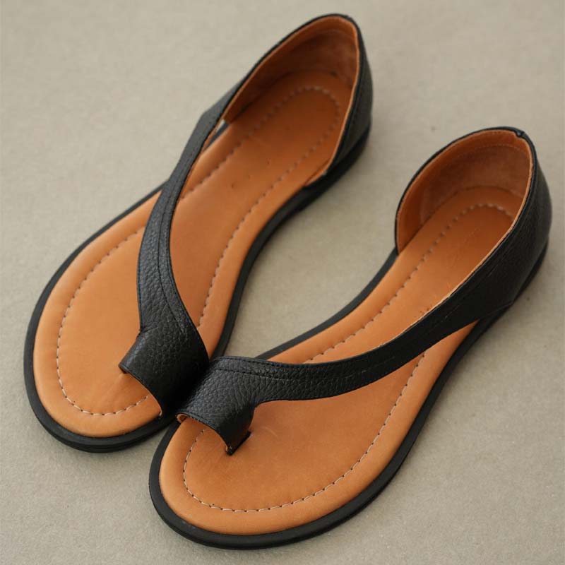 Asymmetrical Cut Flip-Flops Flat Sandals