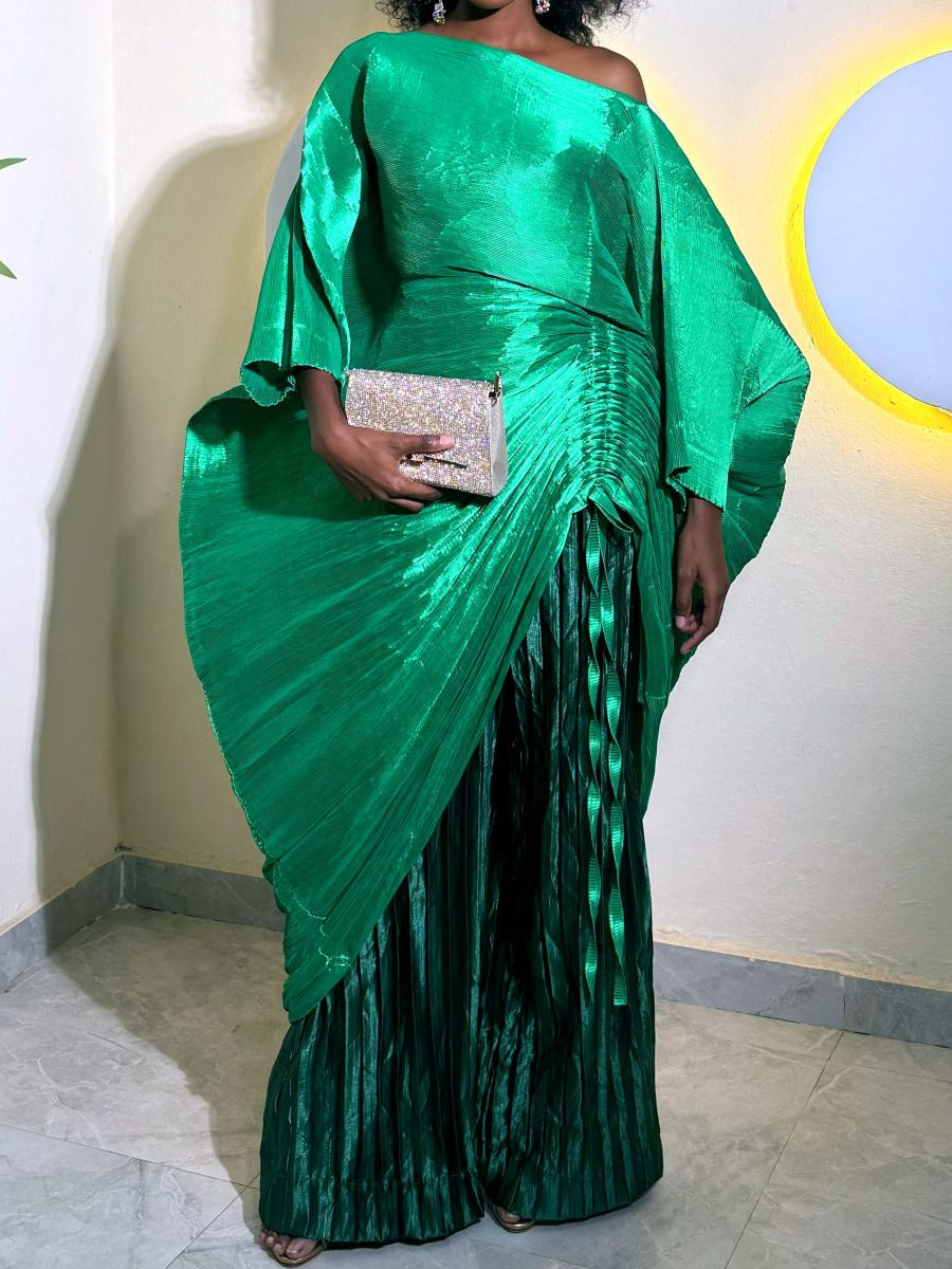 Pleated 2 Piece Trouser Set