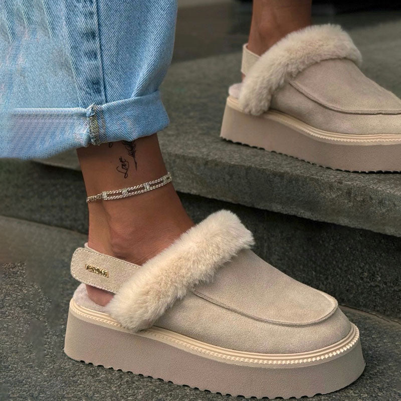 Fleece-lined Snow Boots Warm Fur Shoes