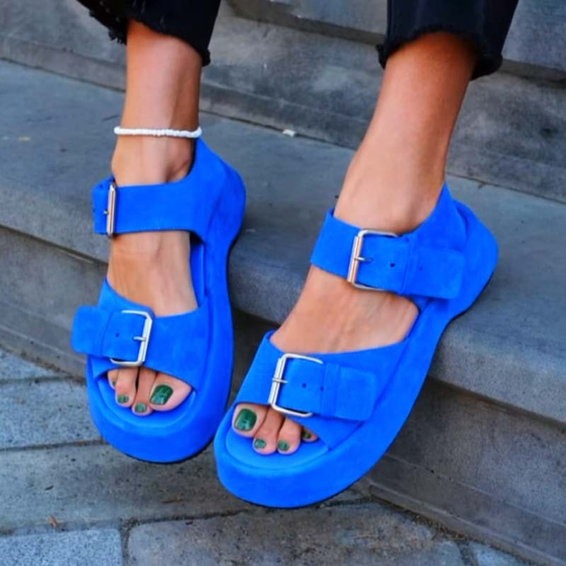 Matte Frosted Platform Sandals